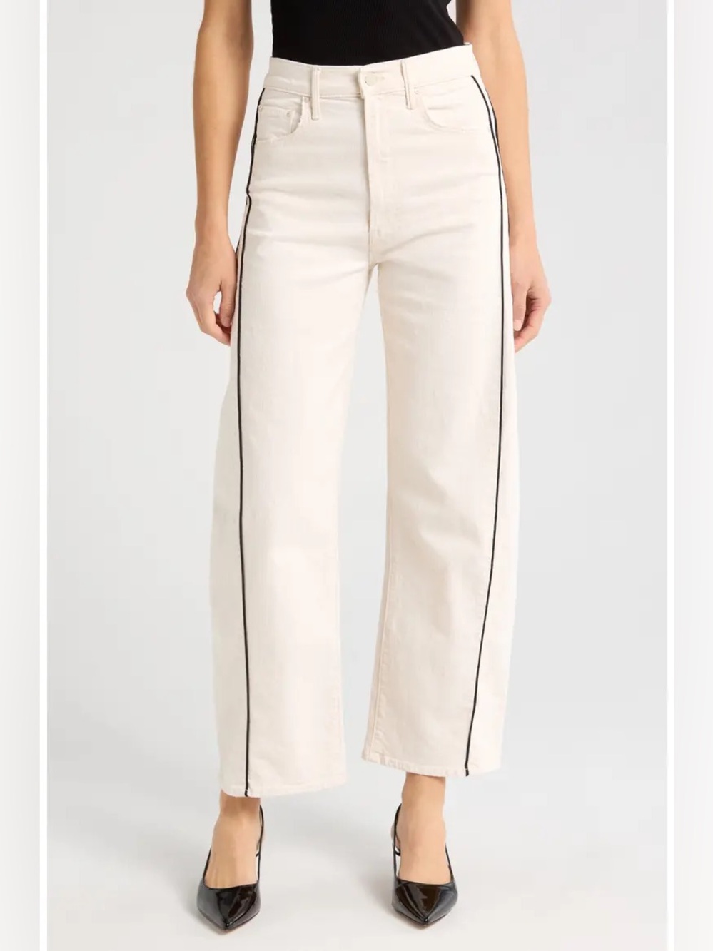 MOTHER The Half Pipe High Waist Wide Leg Ankle Jeans
